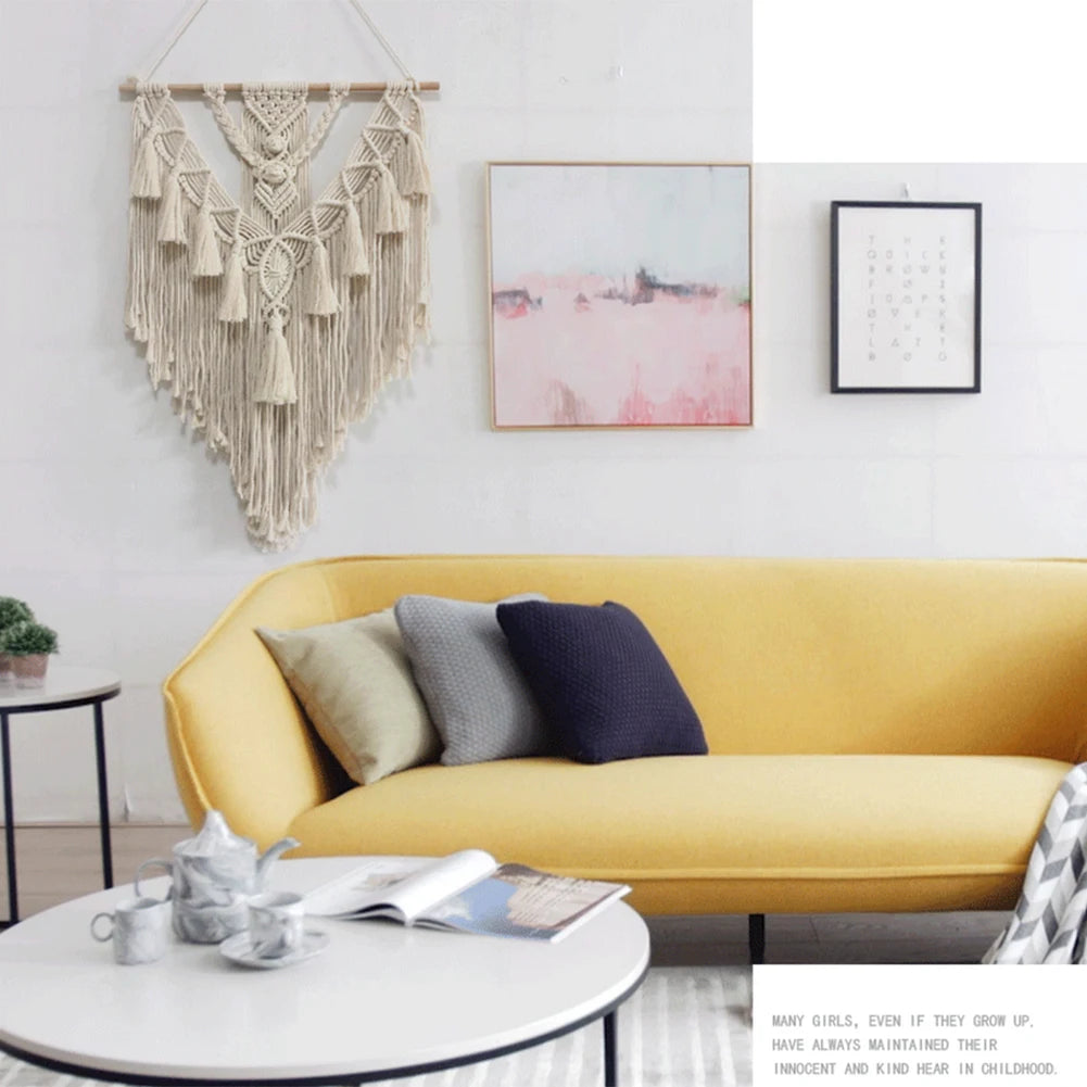Hand-Woven Boho Macramé Wall Hanging