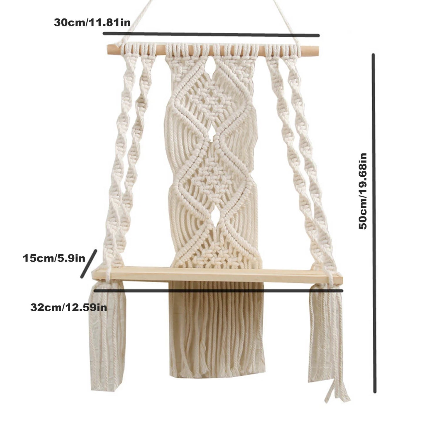 Hand-Woven Boho Macramé Wall Hanging