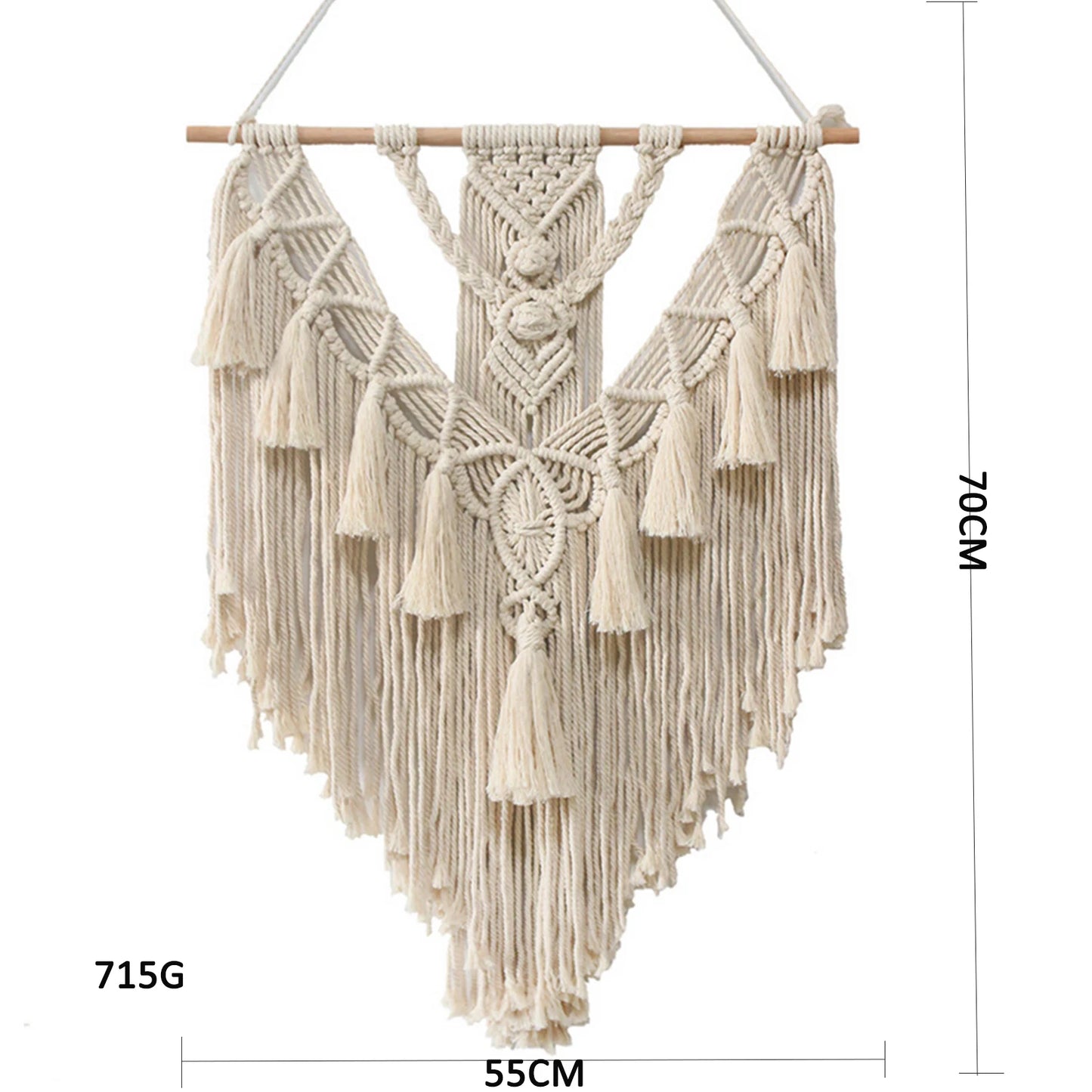 Hand-Woven Boho Macramé Wall Hanging