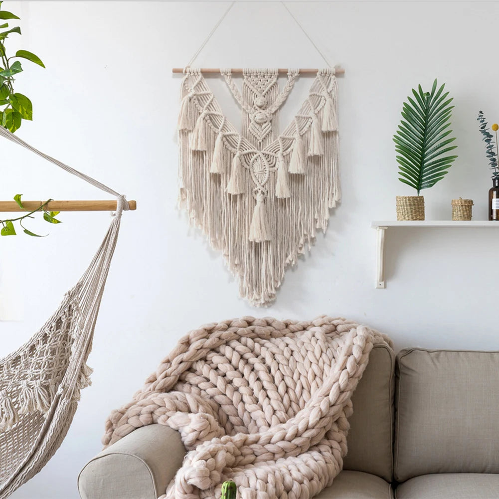 Hand-Woven Boho Macramé Wall Hanging