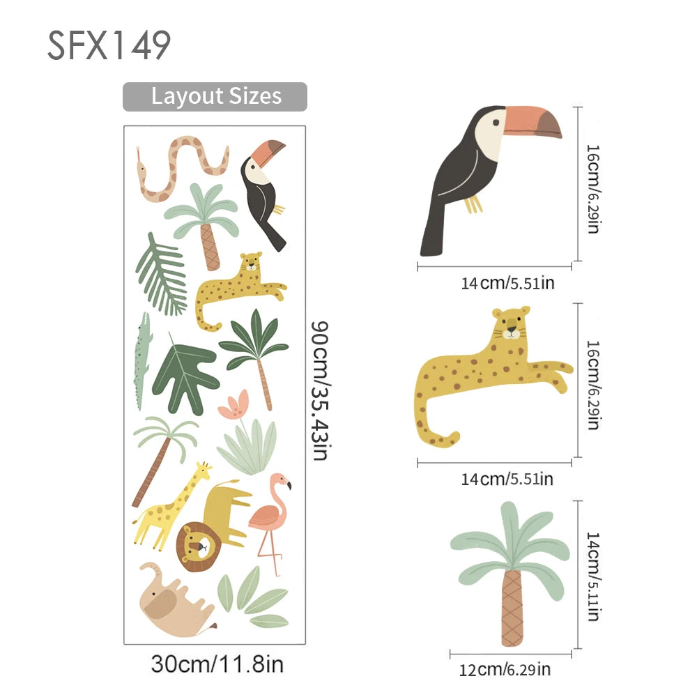 Safari Animals Wall Decals