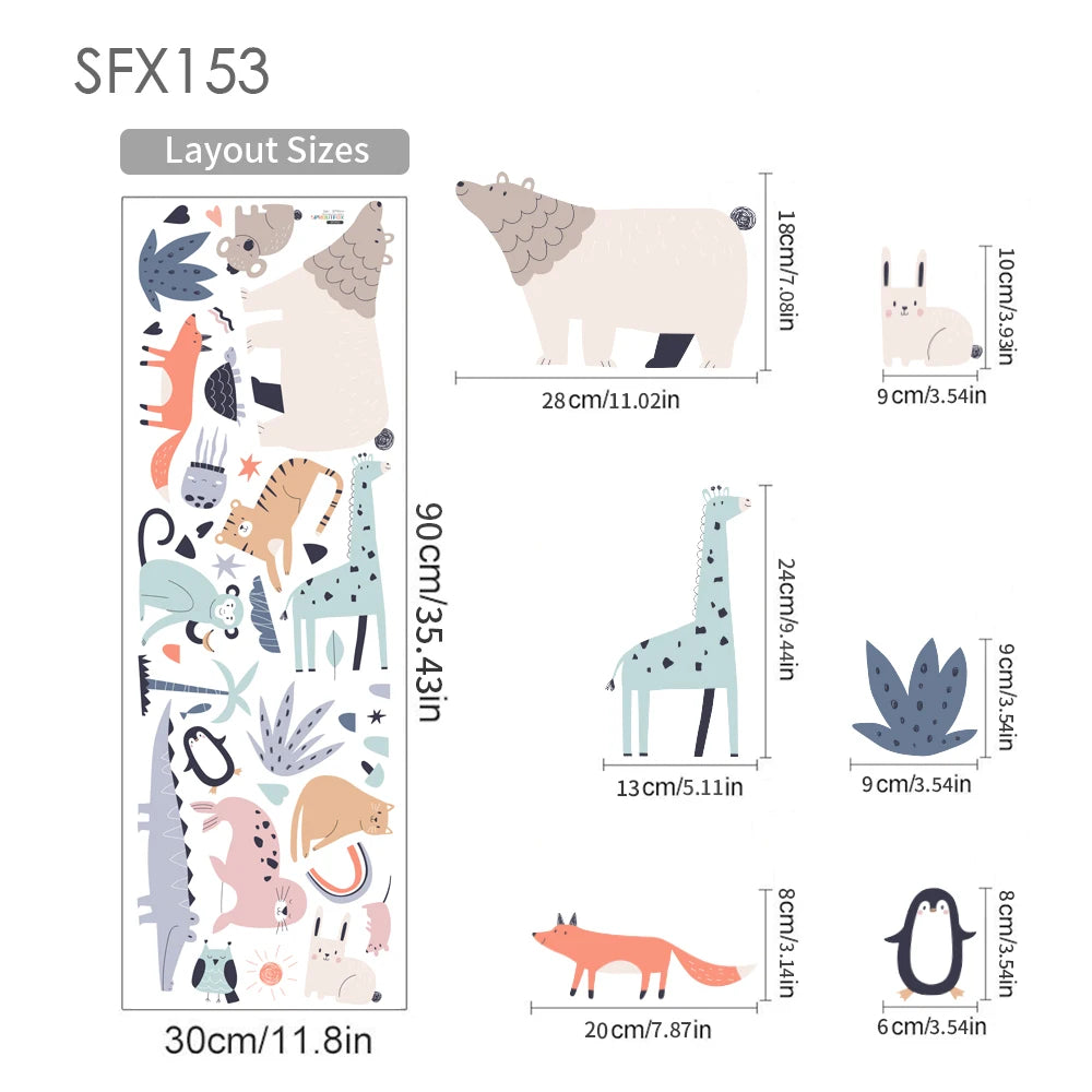 Safari Animals Wall Decals