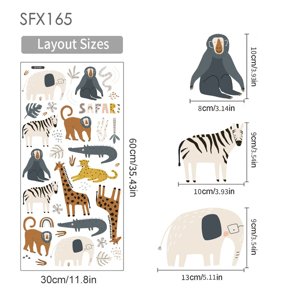 Safari Animals Wall Decals