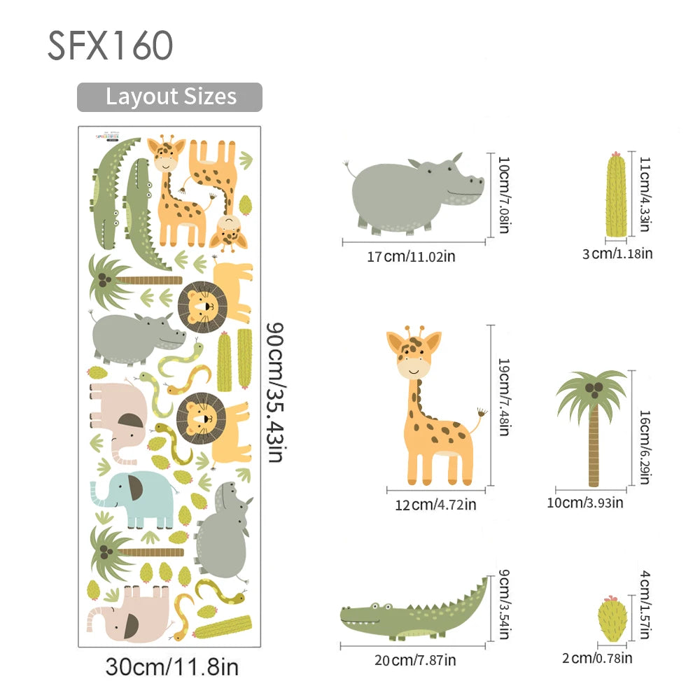 Safari Animals Wall Decals