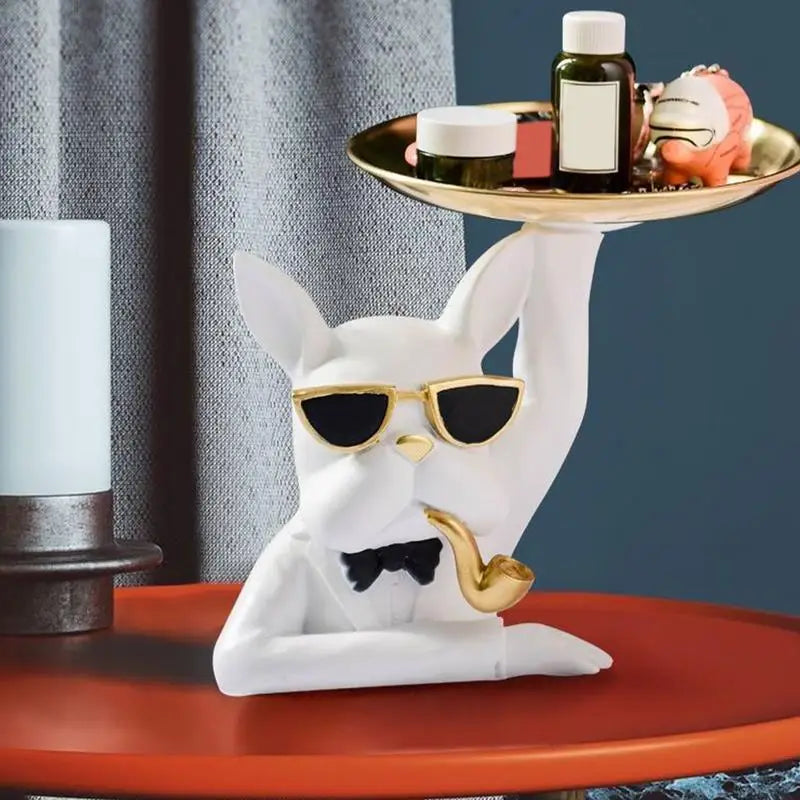 Frenchie Statue Decorative Table Tray