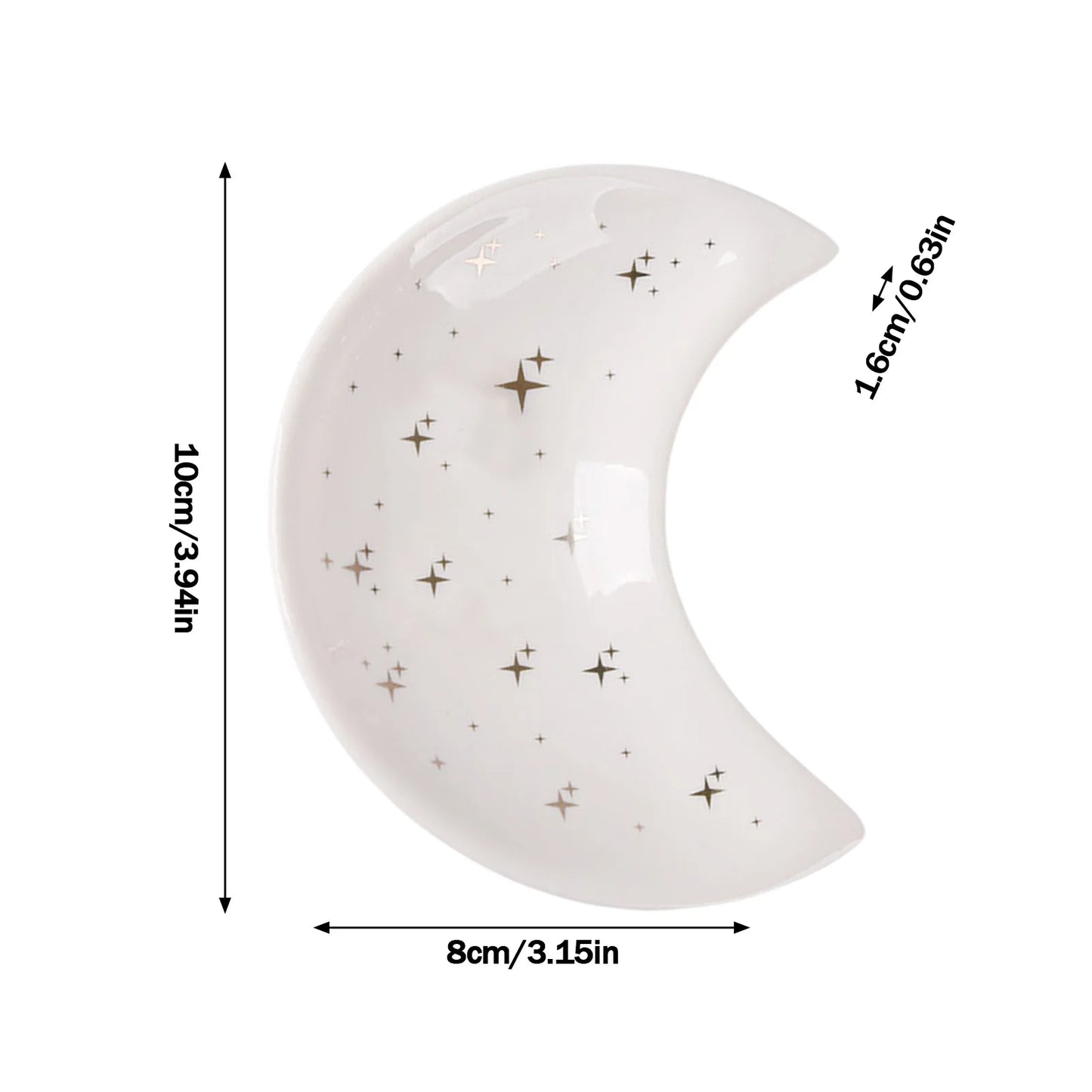 Nordic Ceramic Moon Jewelry Dish