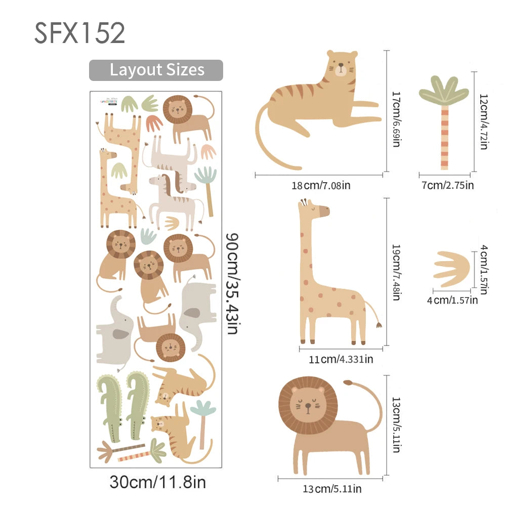 Safari Animals Wall Decals