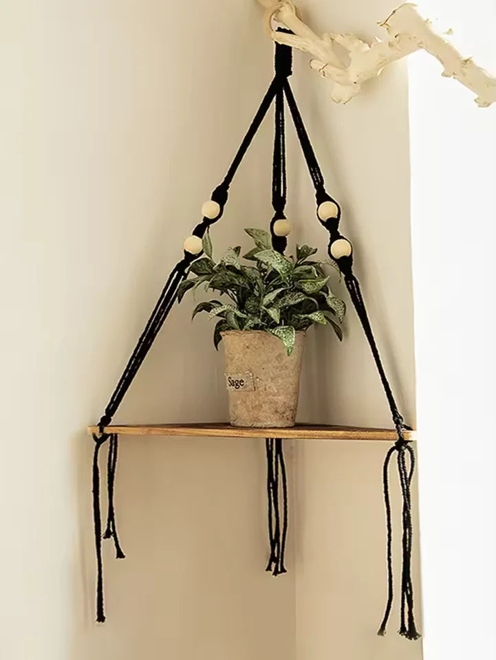 1-3 Tiered Boho Floating Wall Shelf