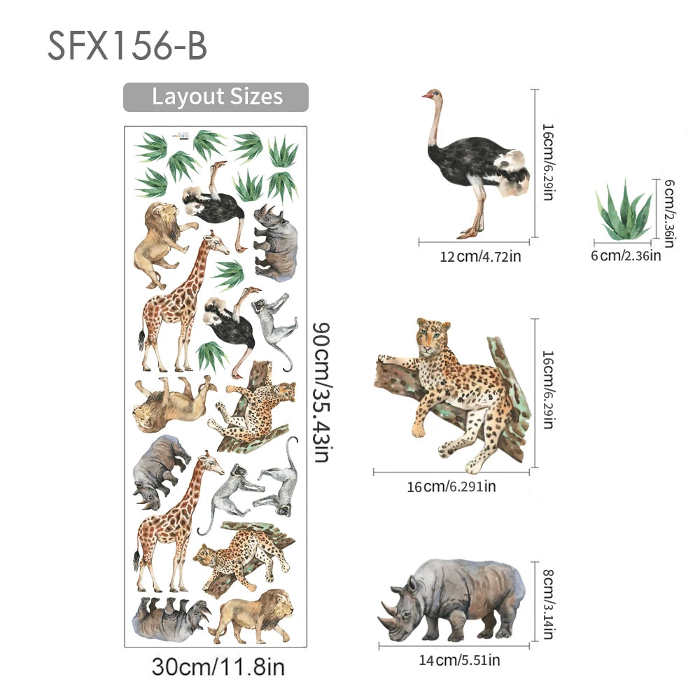 Safari Animals Wall Decals