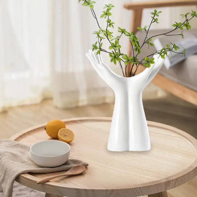 Hand Shaped Ceramic Vase