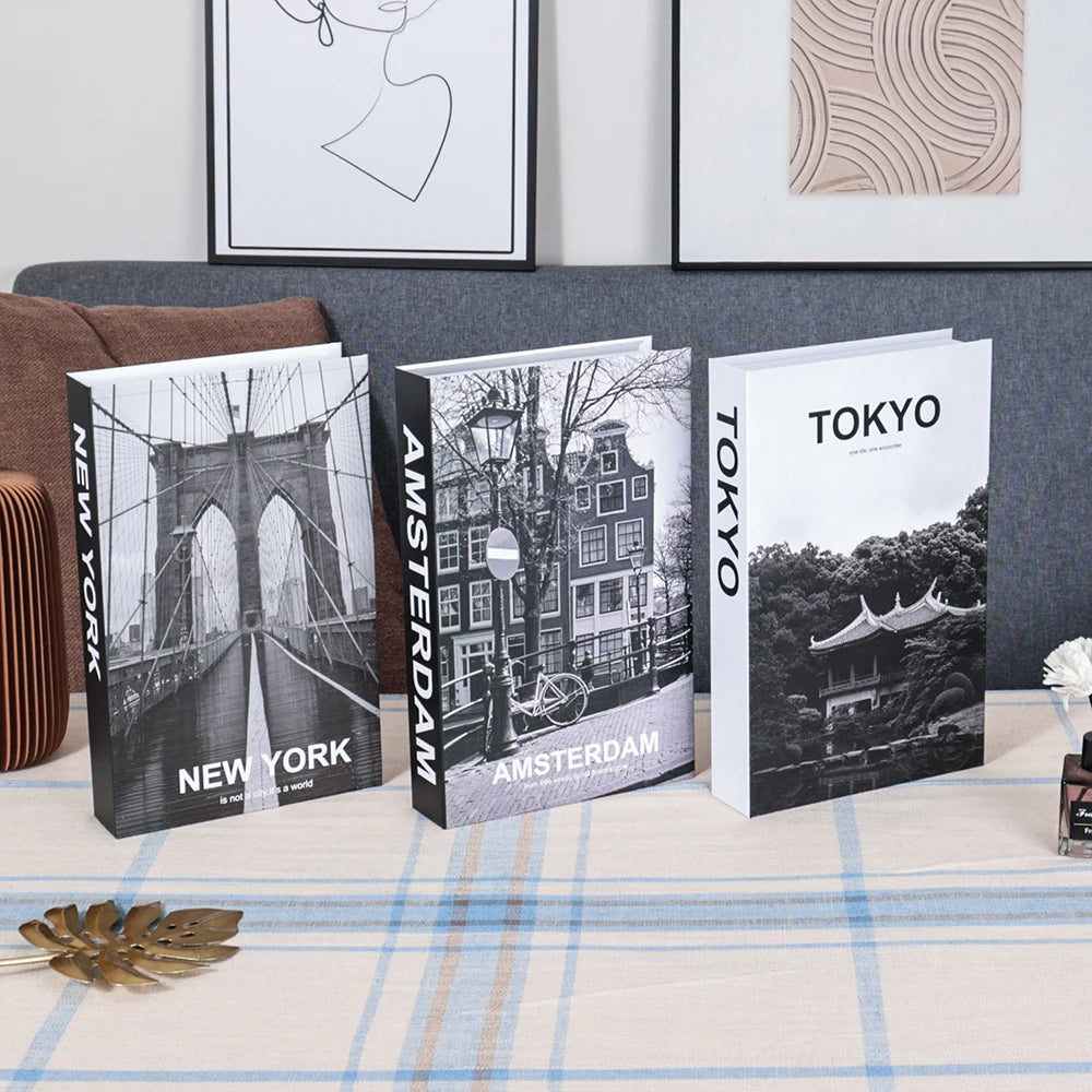 3pc Fashion Faux Coffee Table Books