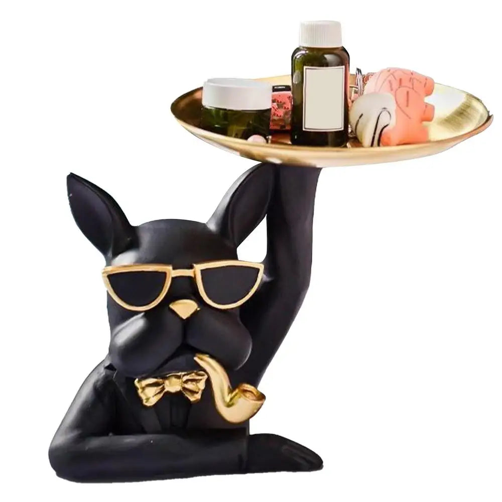 Frenchie Statue Decorative Table Tray