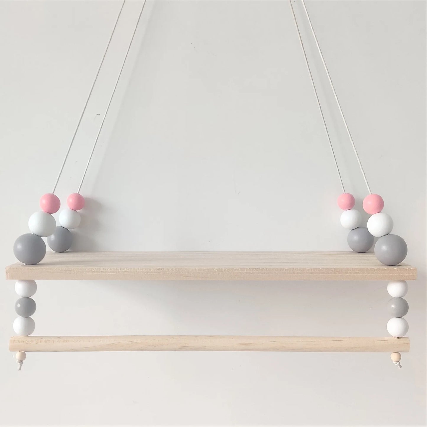 Beaded Macramé Decorative Wall Shelf