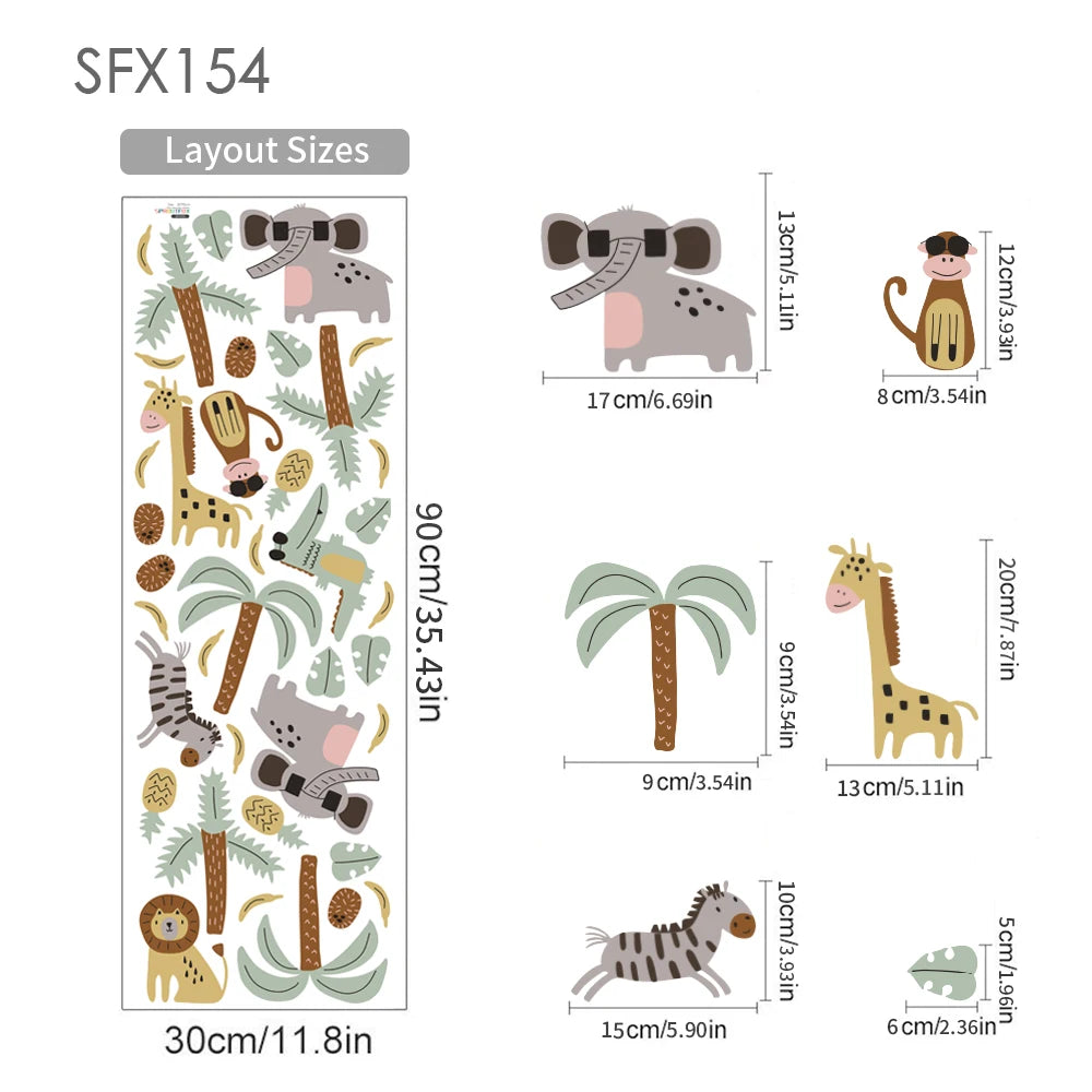 Safari Animals Wall Decals