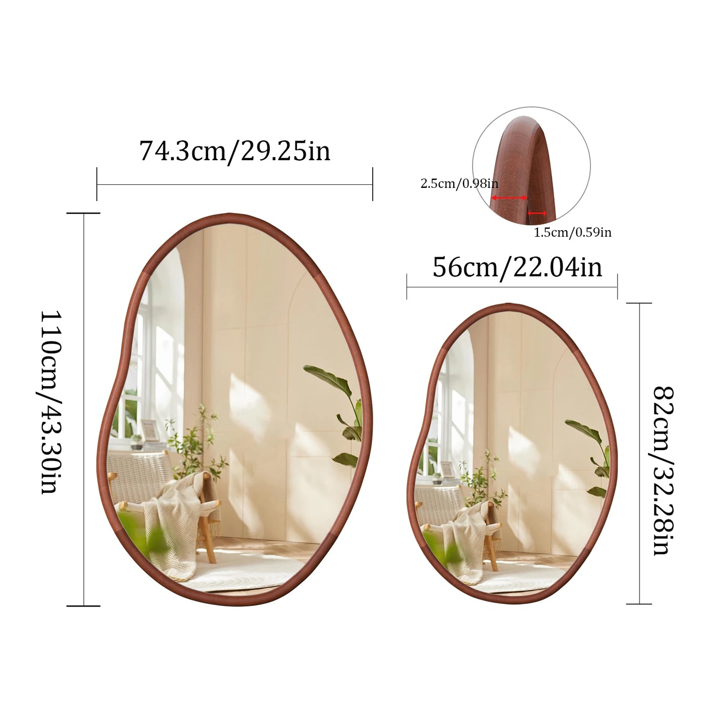 Asymmetrical Wall Mirror