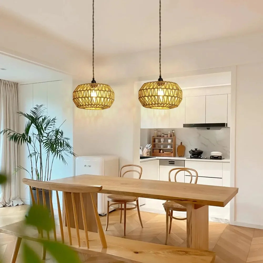 Vintage Hemp Lantern Chandelier
