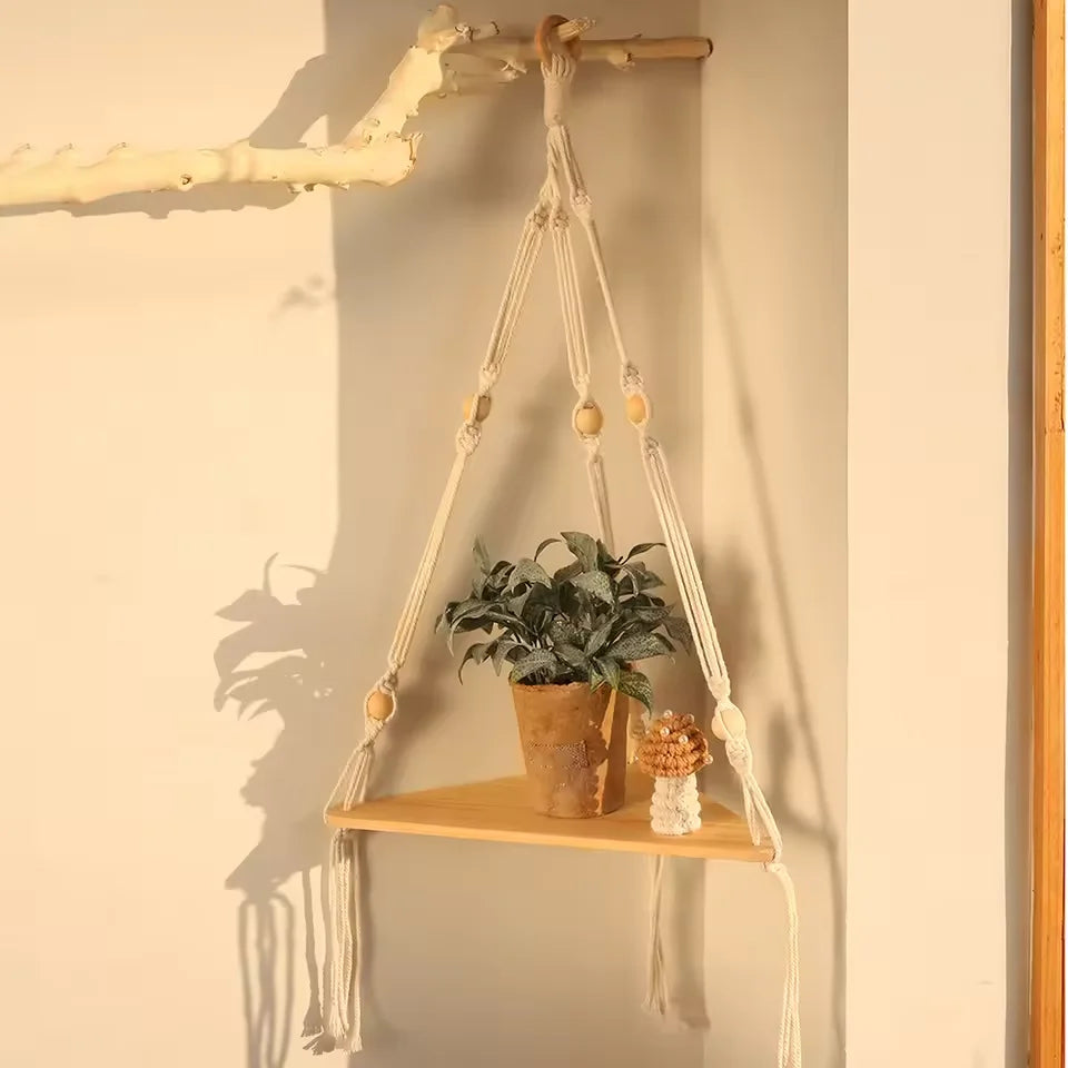 1-3 Tiered Boho Floating Wall Shelf