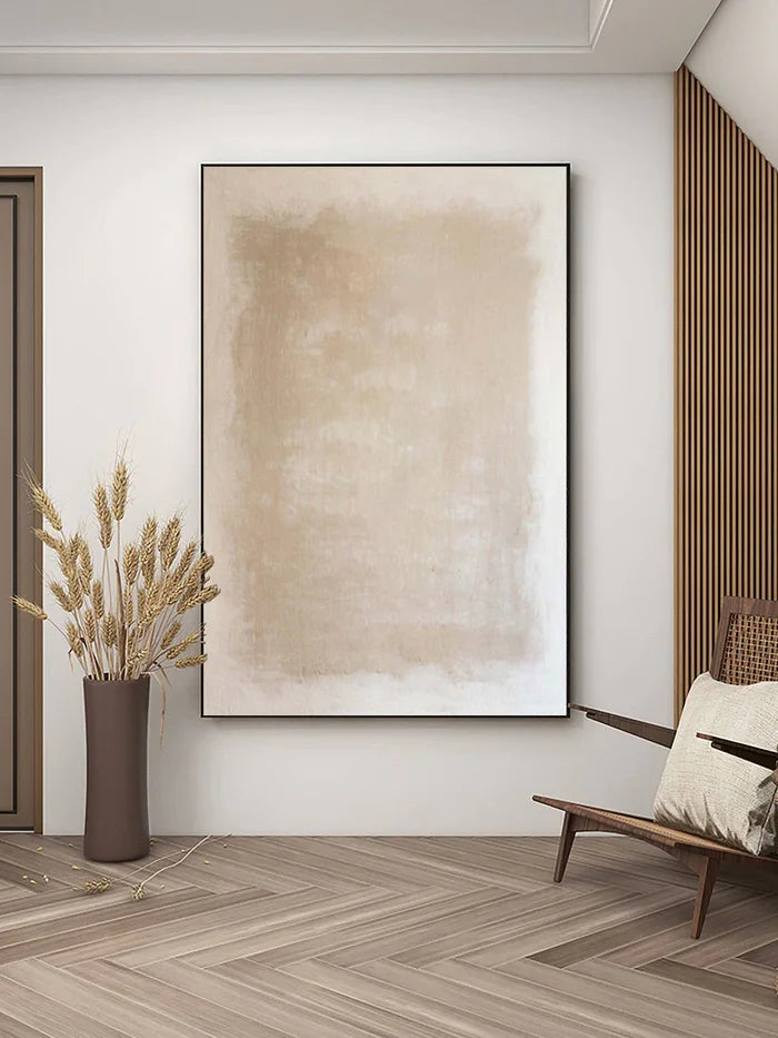 Abstract Hand Painted Neutral Textured Wall Art