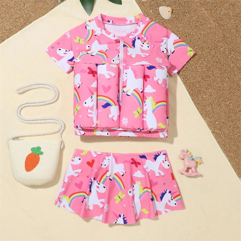 Girls Unicorn Buoyancy Swimsuit