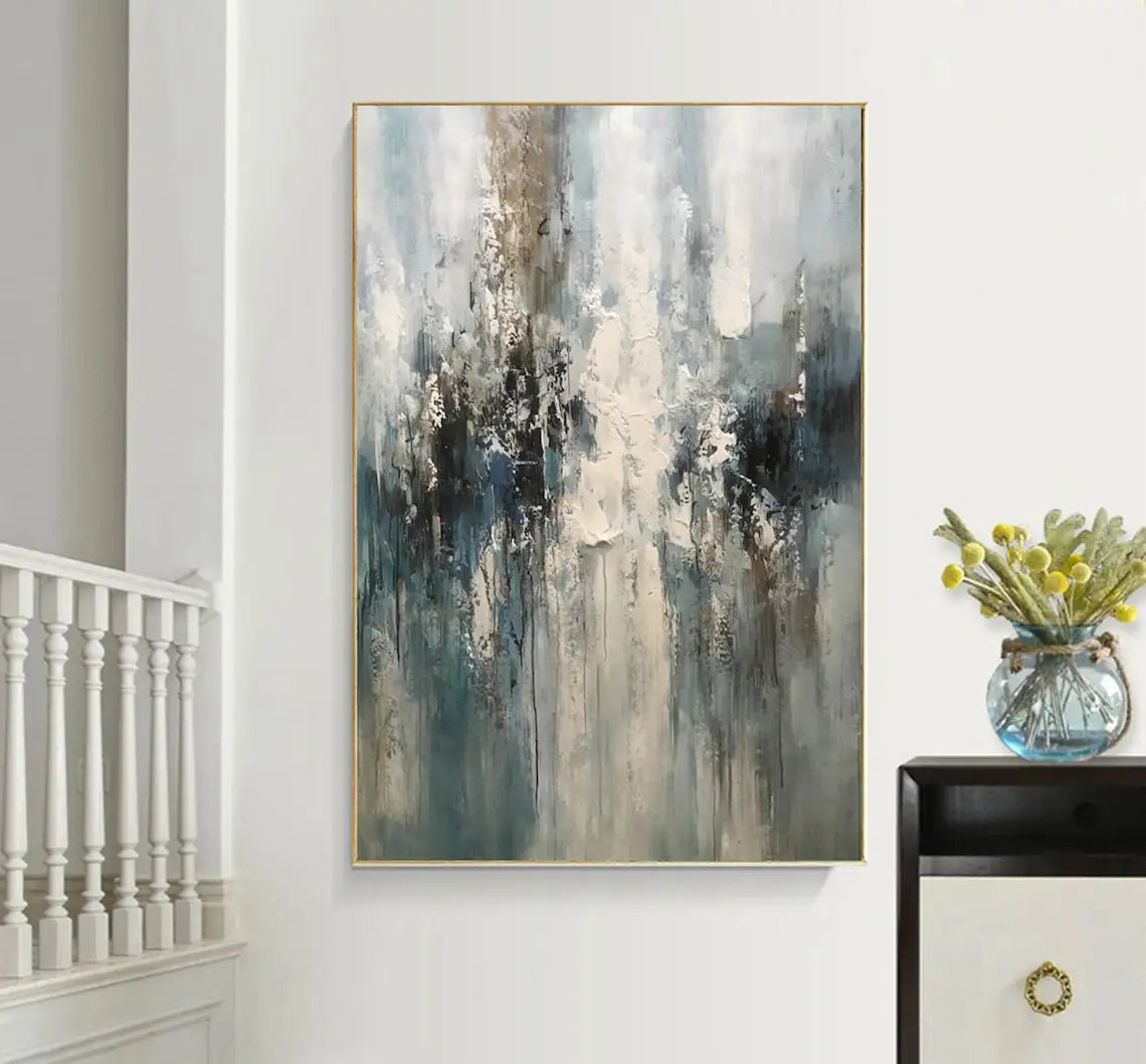 Abstract Hand Painted Neutral Textured Wall Art
