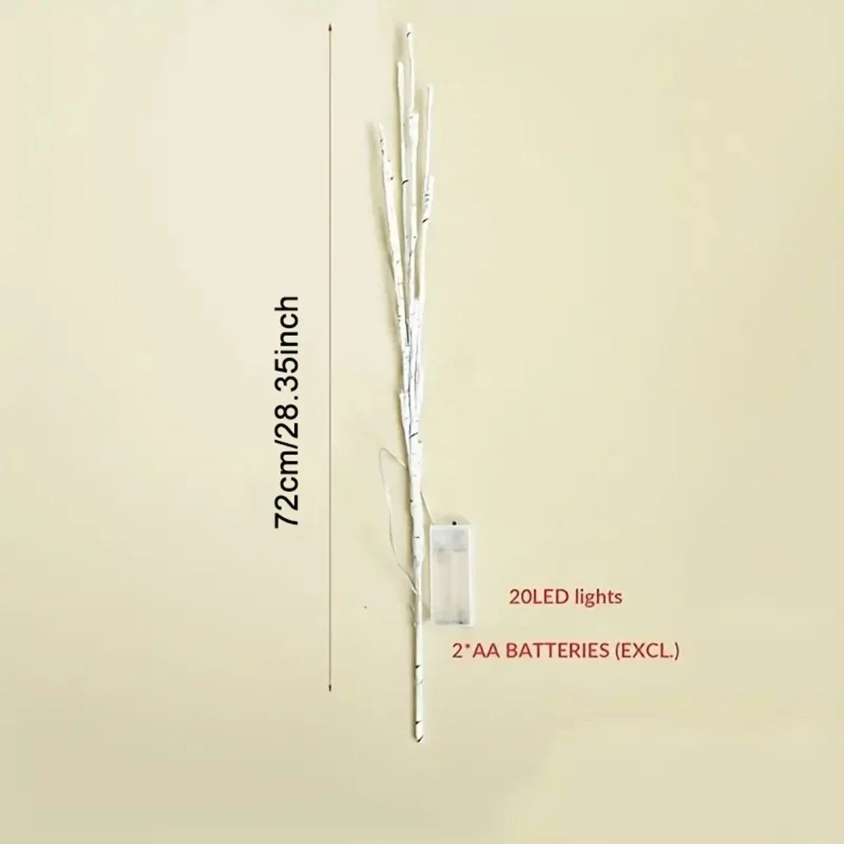 White Birch Branch LED Light