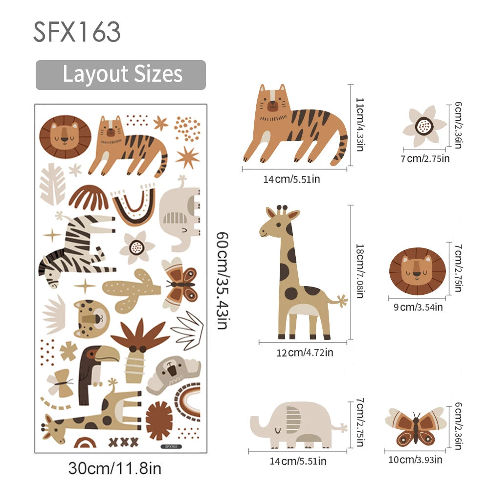 Safari Animals Wall Decals
