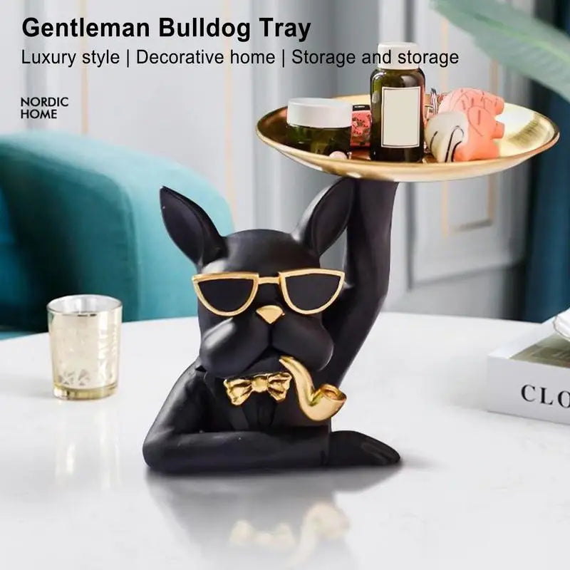 Frenchie Statue Decorative Table Tray