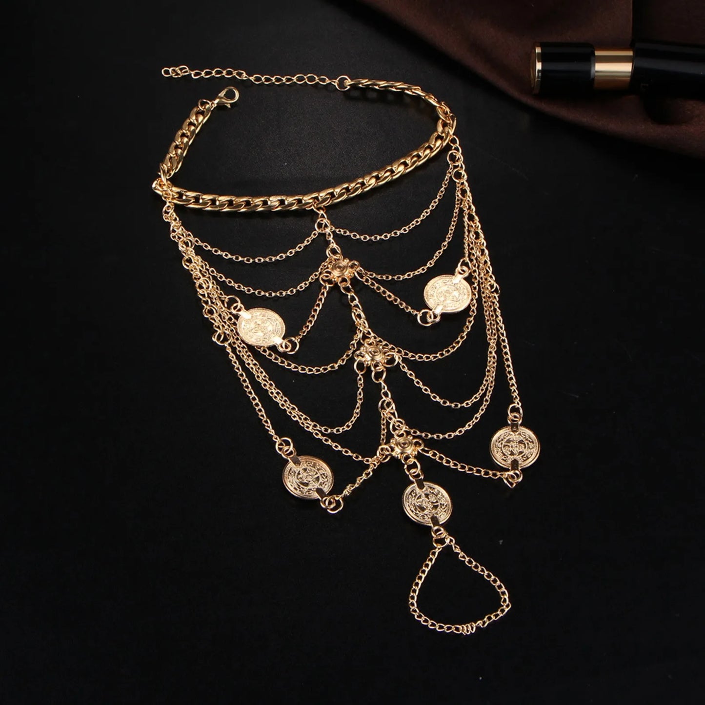 Multilayer Tassel Foot Chain