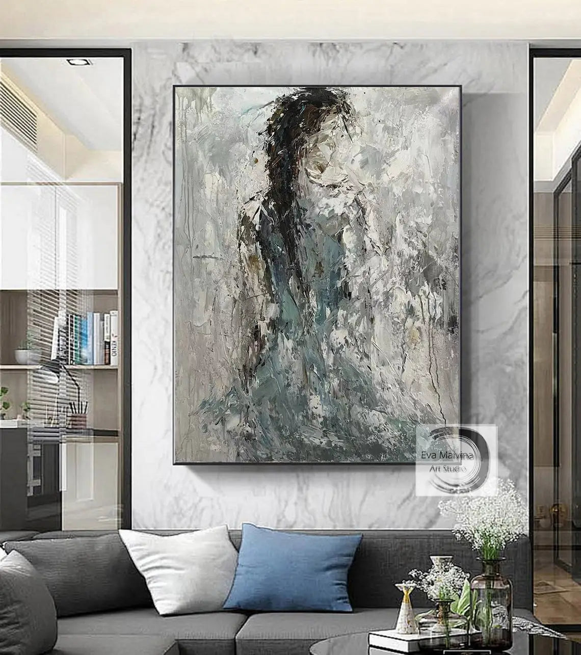 Abstract Hand Painted Neutral Textured Wall Art