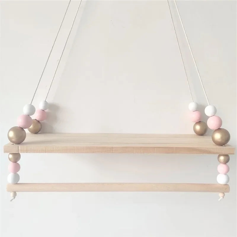 Beaded Macramé Decorative Wall Shelf