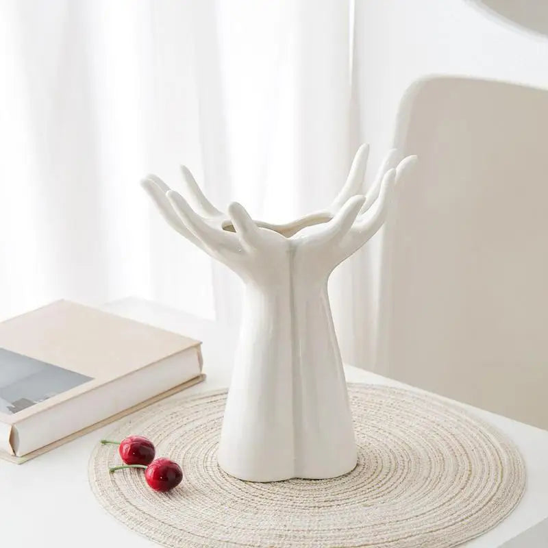 Hand Shaped Ceramic Vase