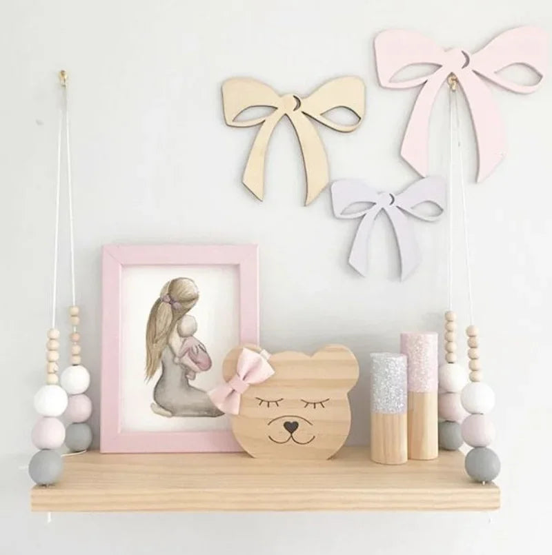Beaded Macramé Decorative Wall Shelf
