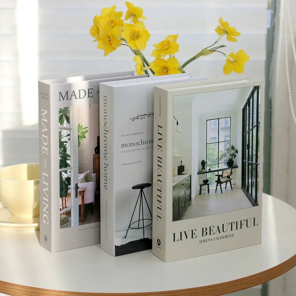3pc Fashion Faux Coffee Table Books