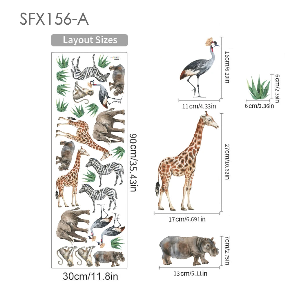 Safari Animals Wall Decals