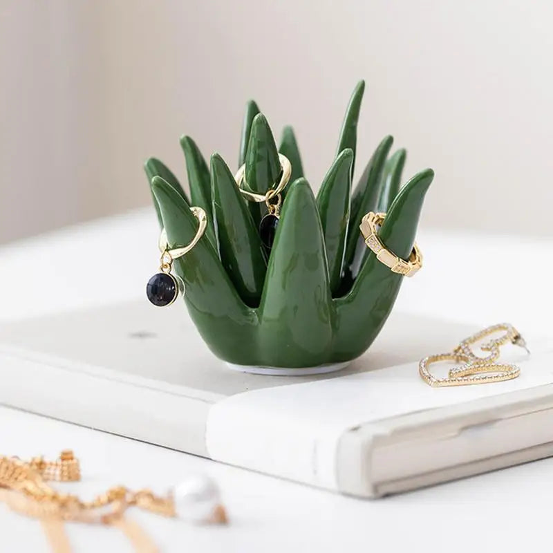 Ceramic Cactus Ring Tray