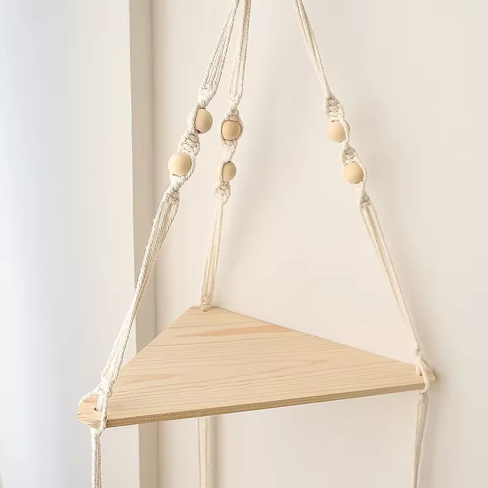 1-3 Tiered Boho Floating Wall Shelf
