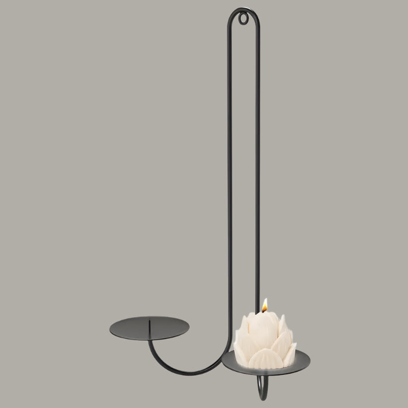 Double Armed Iron Candle Holders