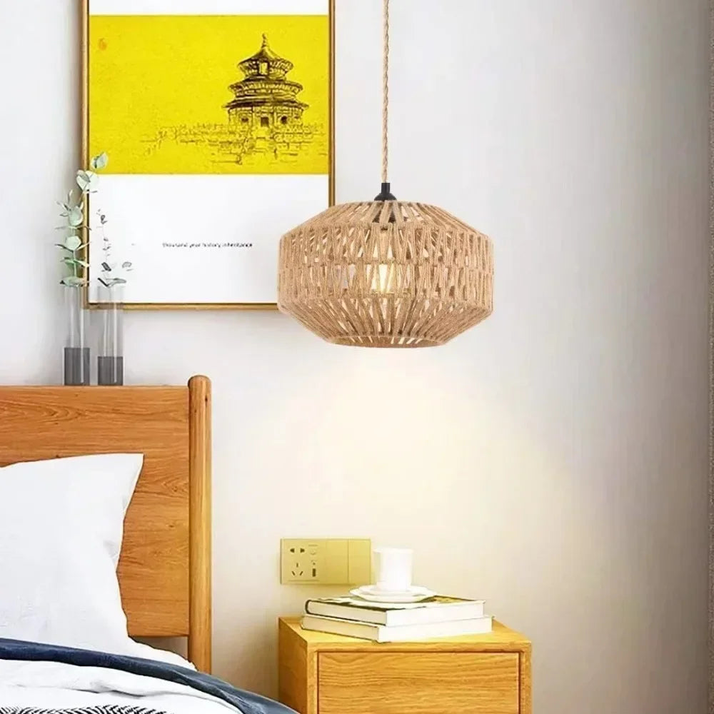 Vintage Hemp Lantern Chandelier