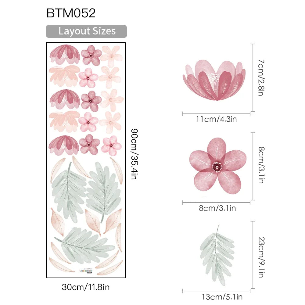 Boho Botanical Wall Stickers