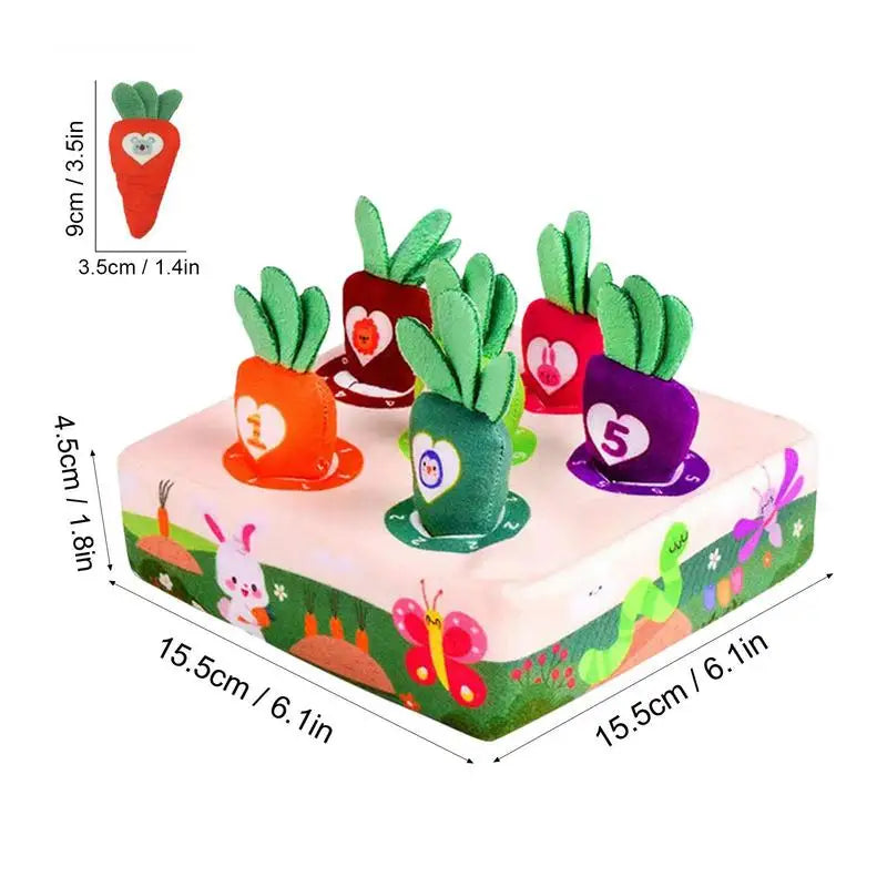 Montessori Plush Carrot Harvest Game For Toddlers