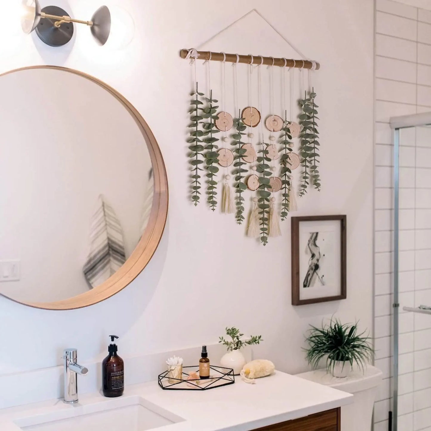 Faux Eucalyptus Wall Hanging