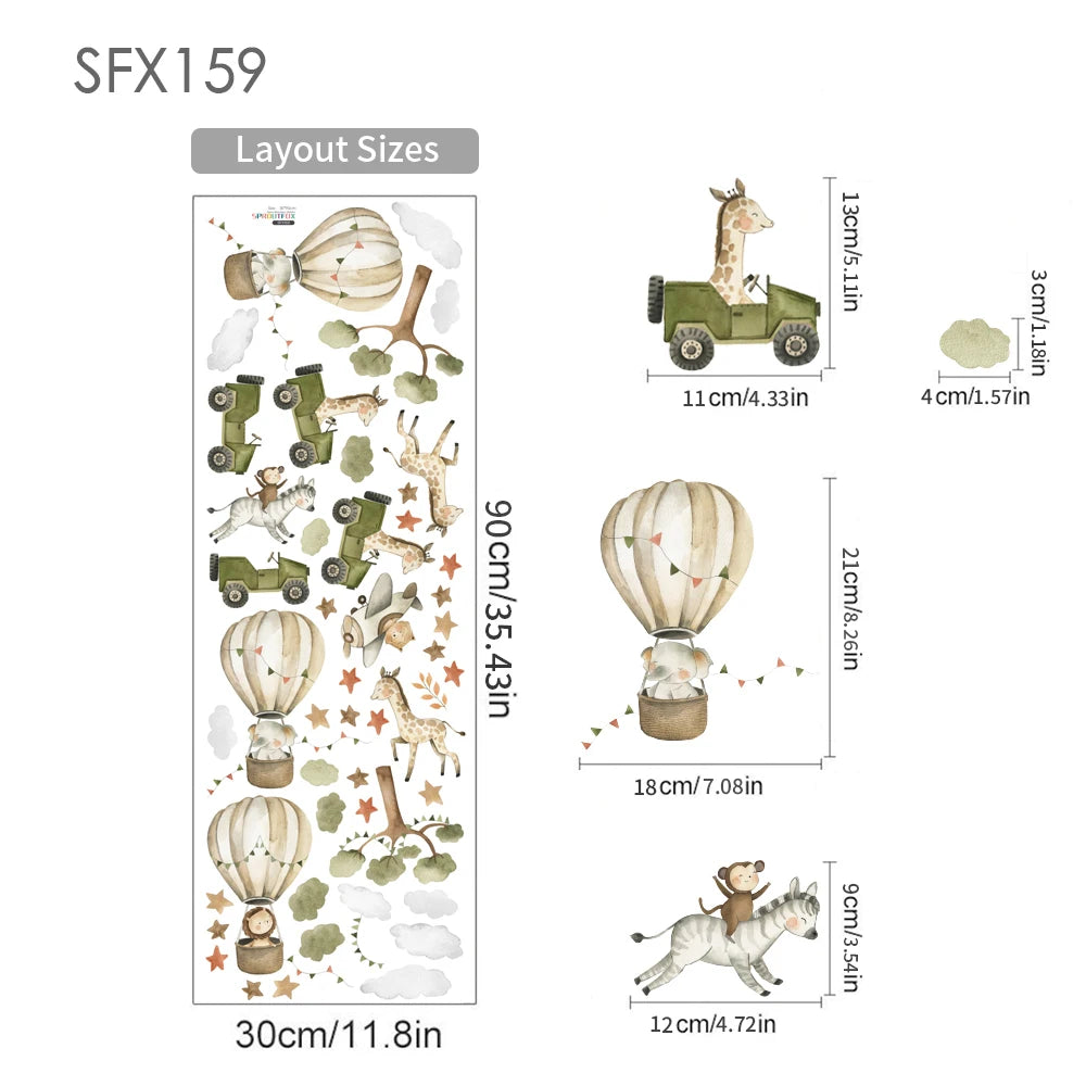 Safari Animals Wall Decals