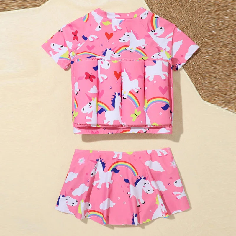 Girls Unicorn Buoyancy Swimsuit