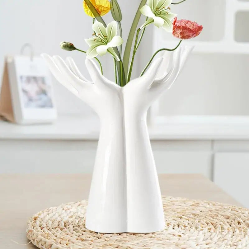 Hand Shaped Ceramic Vase