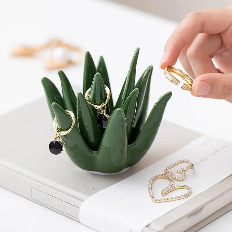 Ceramic Cactus Ring Tray