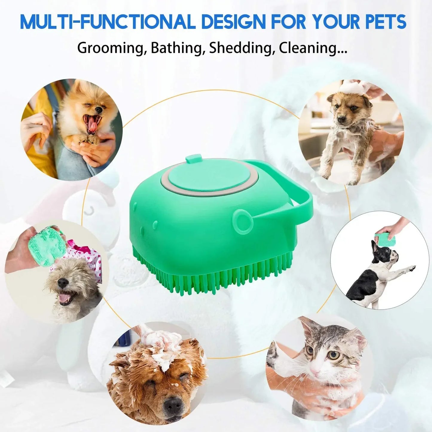Pet Bathing Massage Brush Comb