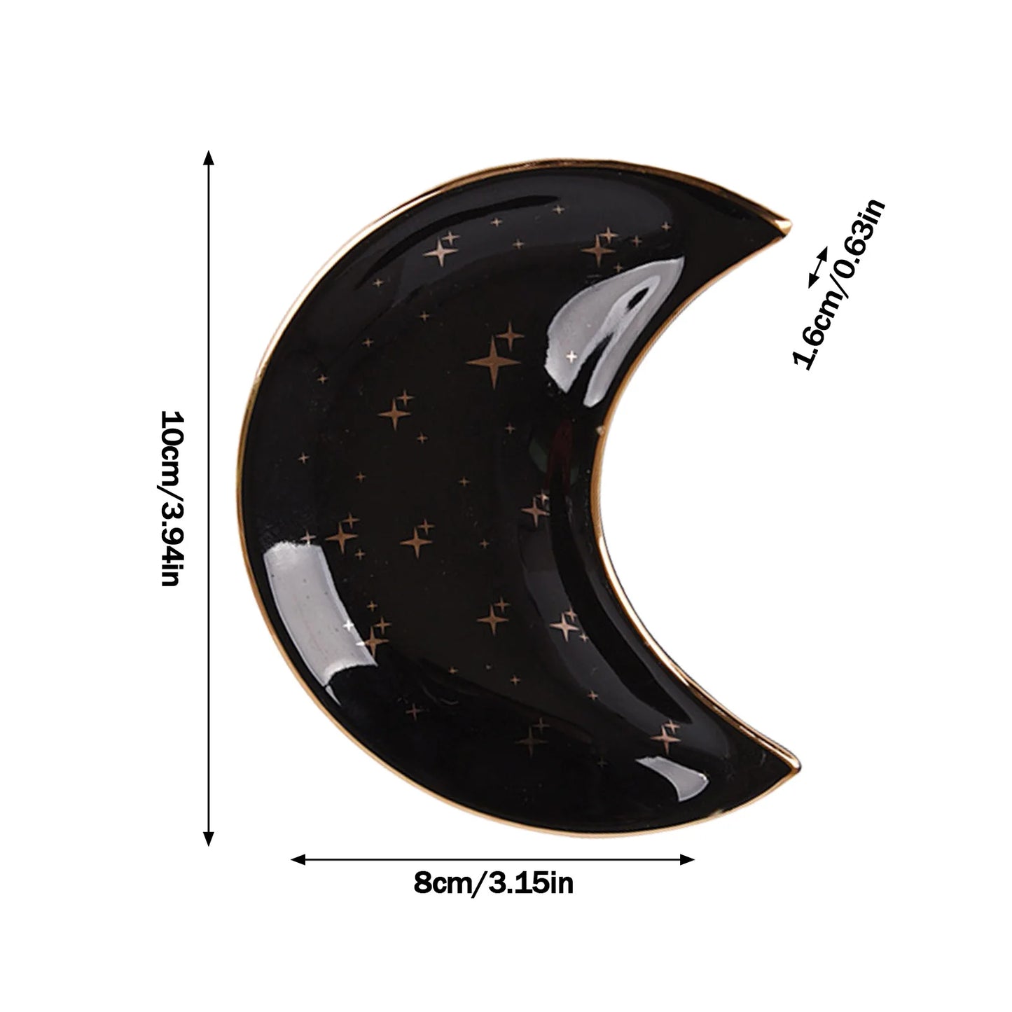 Nordic Ceramic Moon Jewelry Dish