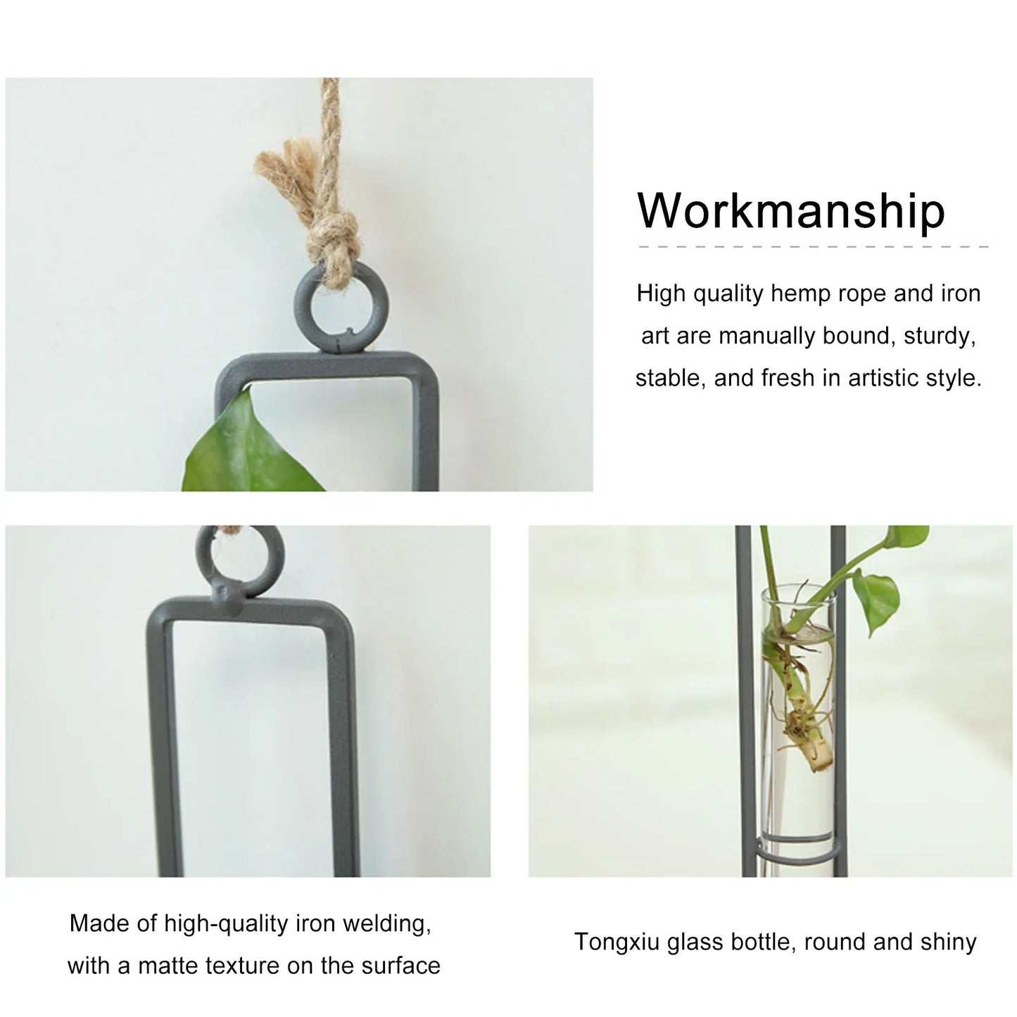 Hanging Glass Flower Pots Delicate Decorative Plant Terrarium