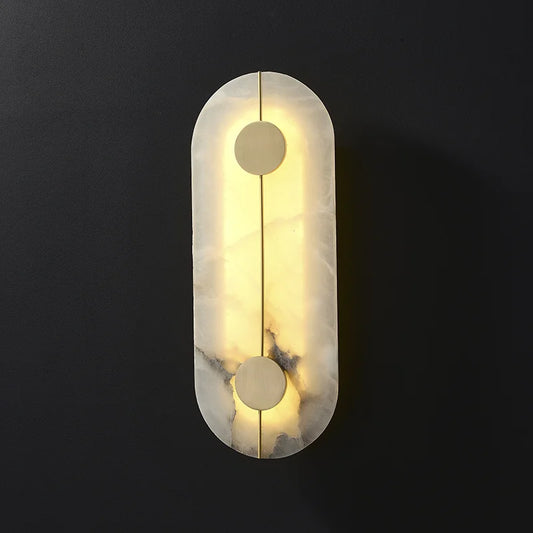 Copper and Stone Wall Lamp