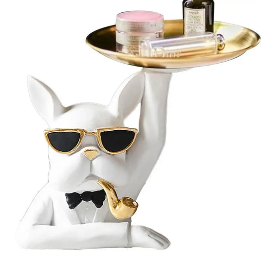 Frenchie Statue Decorative Table Tray